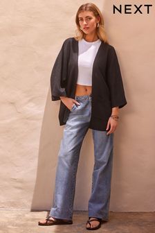 Black 100% Linen Jacket
