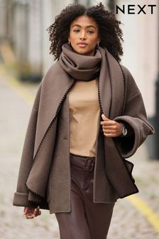 Brown Scarf Coat