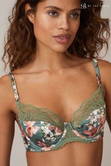 Green Floral B by Ted Baker Green Floral Plunge Bra
