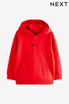 Red Plain Jersey Hoodie (3-16yrs)