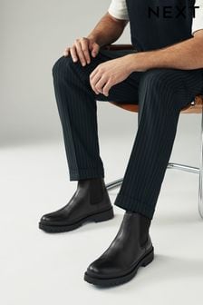 Next mens boots black outlet