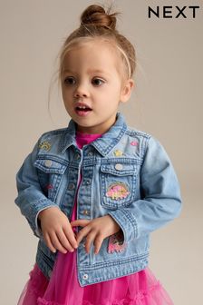 Mid Blue Denim Unicorn Western 100% Cotton Jacket (3mths-7yrs)