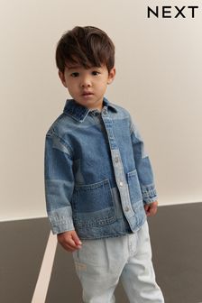 Blue Denim Overshirt Denim Patchwork Shirt (3mths-7yrs)