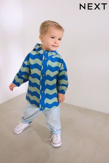 Navy Stripe Waterproof Anorak Jacket (3mths-7yrs)