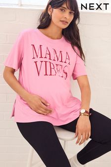 Pink Maternity Nursing 100% Cotton T-Shirt