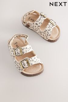 Animal Print Corkbed Double Two Strap Sandals