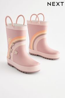 Neutral Rainbow Handle Wellies