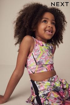 Multi Graffiti Sports Crop Top (5-16yrs)