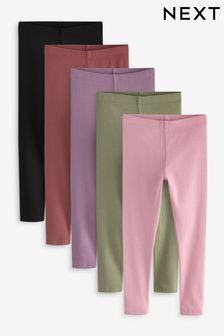 Multi Ribbed Leggings 5 Pack (3-16yrs)