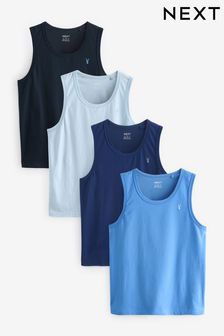 Blue Mix Vest 4 Pack