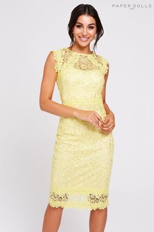 Women S Dresses Yellow Bodycon Knee Length Kneelength Next Ireland