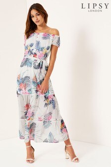 lipsy ombre pleated maxi dress