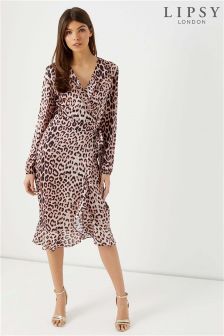 lipsy lulu leopard print dress