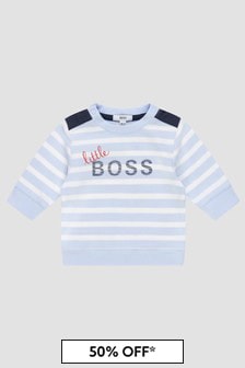 Boss Kidswear Baby Boys Blue Sweat Top