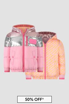 Marc Jacobs Girls Pink/Orange Reversible Jacket