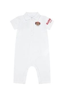 Burberry Kids Baby White Rompersuit