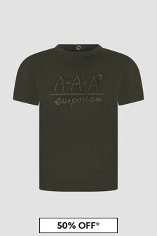 Emporio Armani Baby Boys Khaki T-Shirt