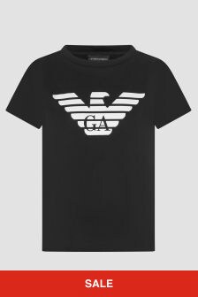 Emporio Armani Boys Black T-Shirt