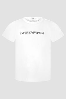 엠포리오 Armani 베이비 보이즈 화이트 티셔츠