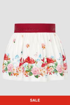 Monnalisa Baby Girls Cream Skirt