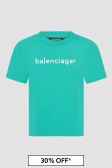 Balenciaga Kids Blue T-Shirt