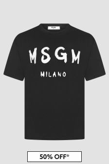 MSGM Kids Black T-Shirt