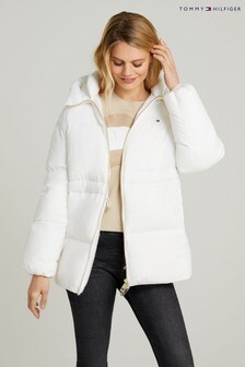 tommy hilfiger coat women white