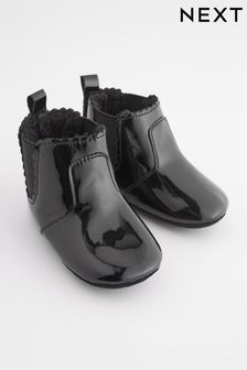 Black Patent Chelsea Baby Boots (0-24mths)