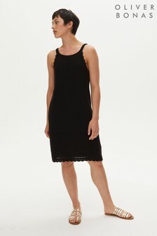 100Cotton Knee Black Dresses 