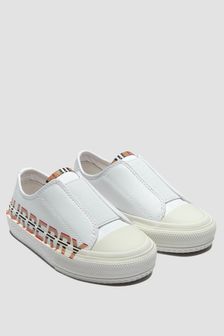 حذاء رياضي أبيض من Burberry Kids