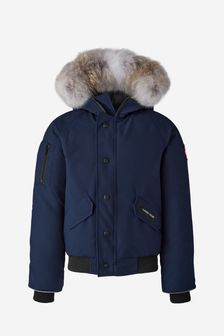 Canada Goose Kids Rundle Down Bomber Jacket in Navy