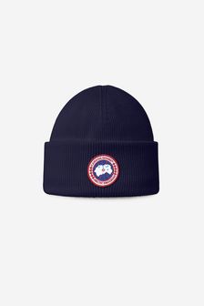 Canada Gooseキッズメリノウール帽子ネイビー