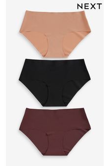 Black/Nude No VPL Knickers 3 Pack