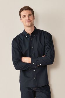 Navy Blue Long Sleeve Oxford Shirt