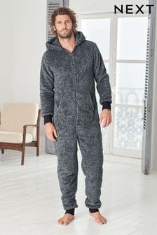 Charcoal Grey Fleece Next All-In-One