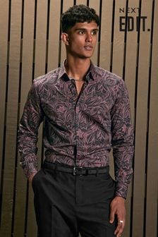 Purple Floral EDIT Long Sleeve Shirt