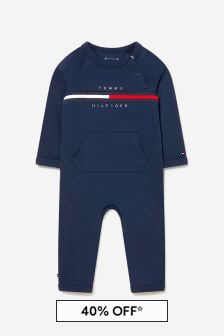 Tommy Hilfiger Baby Unisex Coverall in Navy