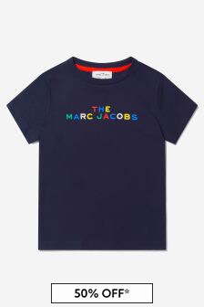 تيشرت قطن عضوي بشعار للأولاد من Marc Jacobs