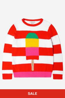 Stella McCartney Kids Girls Cotton Knitted Striped Lolly Jumper