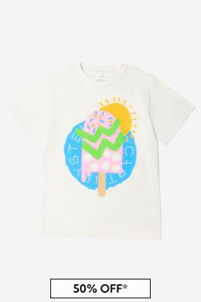 Stella McCartney Kids Girls Cotton Jersey Lolly Print T-Shirt