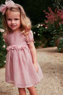 Rose Pink Corsage Occasion Dress (3mths-8yrs)