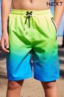Lime Green Board Swim Shorts (3-16yrs)