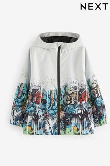 Graffiti Print Waterproof Anorak Coat (3-16yrs)