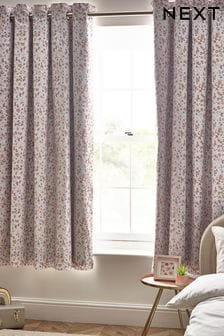 Natural Floral Ombre Eyelet Blackout Curtains