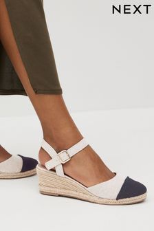 Neutral Forever Comfort Toe Cap Closed Toe Wedges