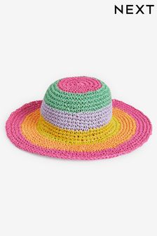 Multi Bright Wide Brim Hat (3-16yrs)