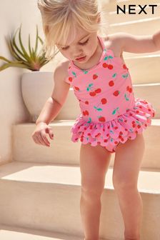 Red/Pink Cherry Skirted Swimsuit (3mths-7yrs)