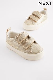 Gold Glitter Chunky Trainers
