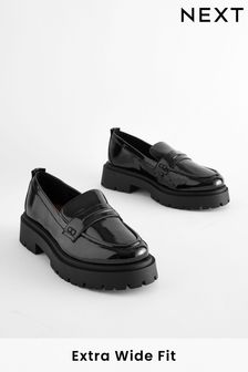 Black Patent Forever Comfort Chunky Loafers