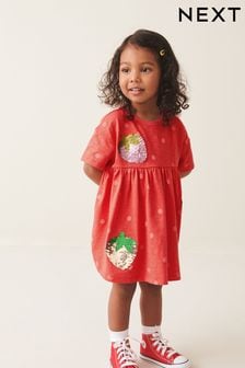 Strawberry Sequin Jersey Dress (9mths-7yrs)